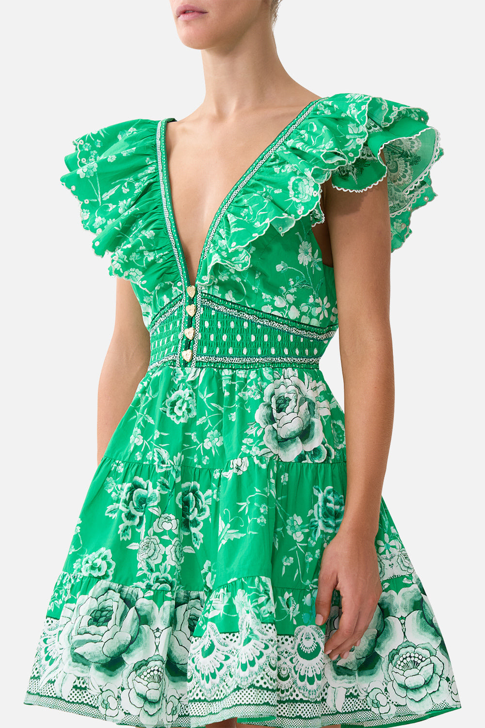 The CAMILLA BAT SLEEVE KAFTAN WITH COLD SHOULDER THE SAPPHIRE SERPENT in our  print.