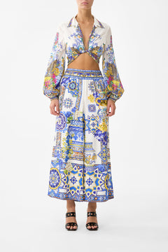 CROPPED WIDE LEG PANEL PANT ESPAÑA NIRVANA