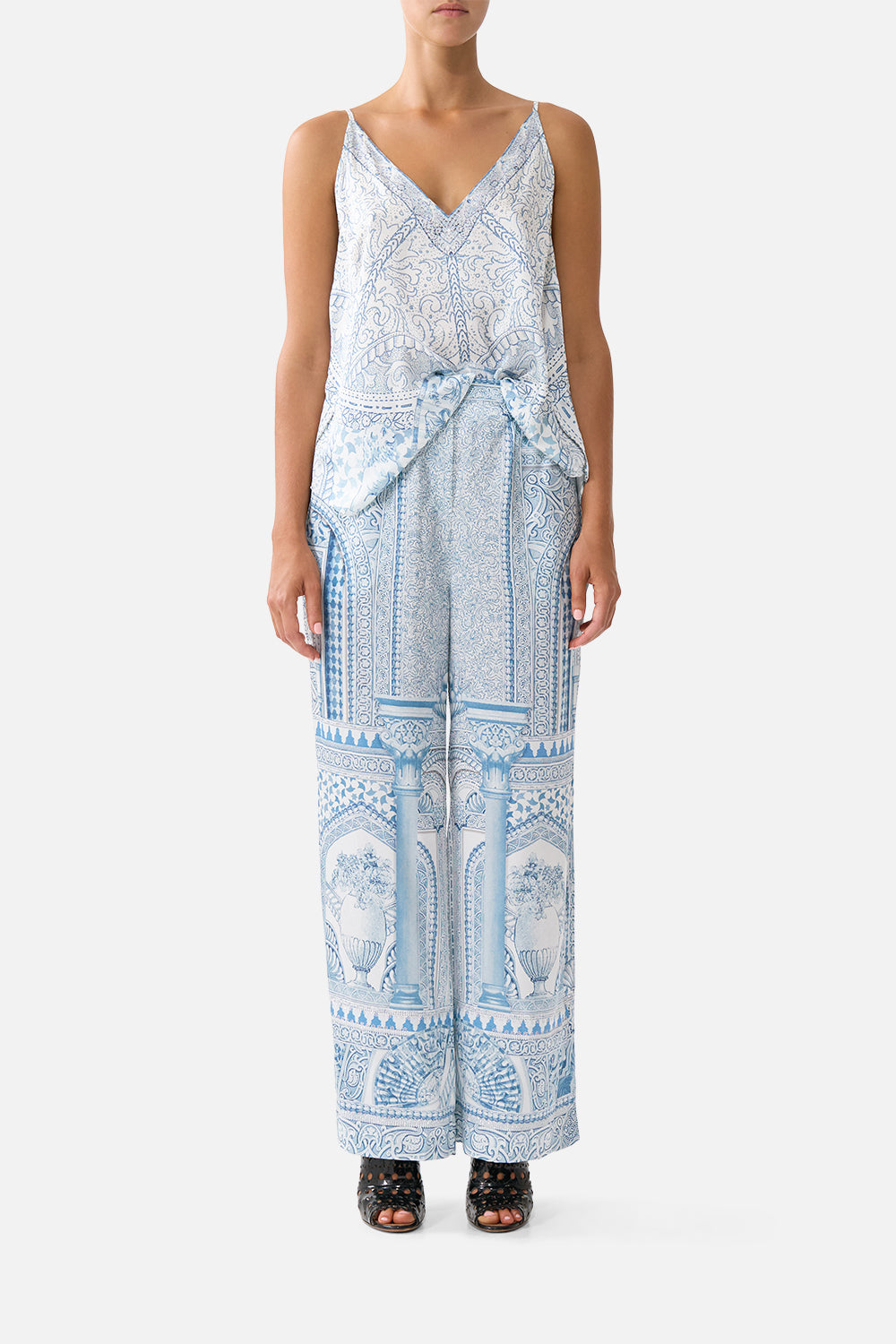 The CAMILLA LALITA AZUL ARISTOCRACY SHORT SLEEVE JACKET DENIM in our  print.