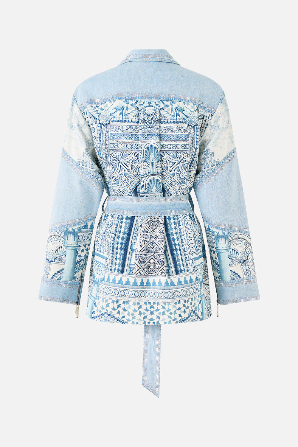 The CAMILLA PLEATED KNIT SKIRT FLAMENCO FOLKLORE in our FLAMENCO FOLKLORE print.