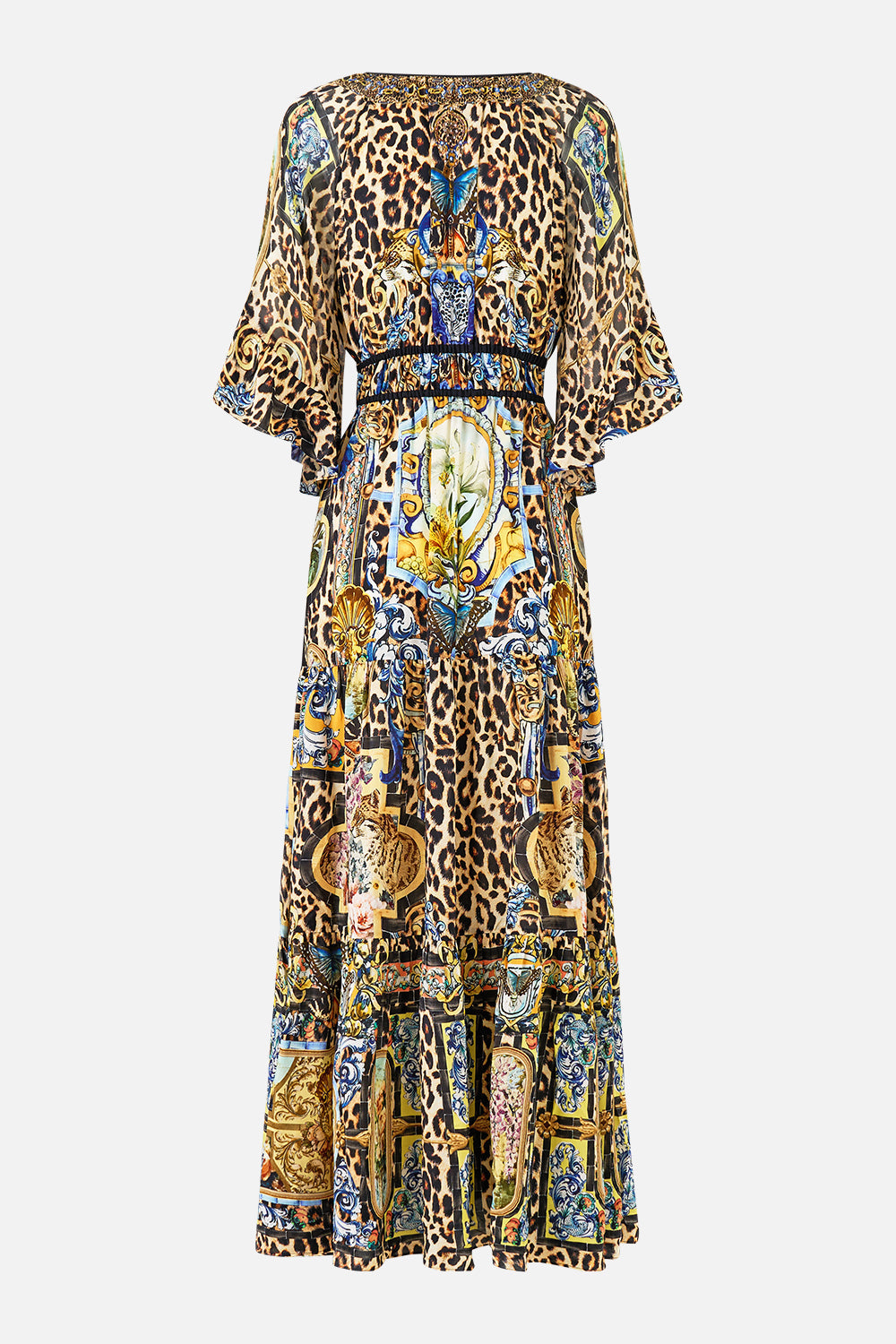 RUFFLE SLEEVE LONG DRESS SEVILLIAN STYLE