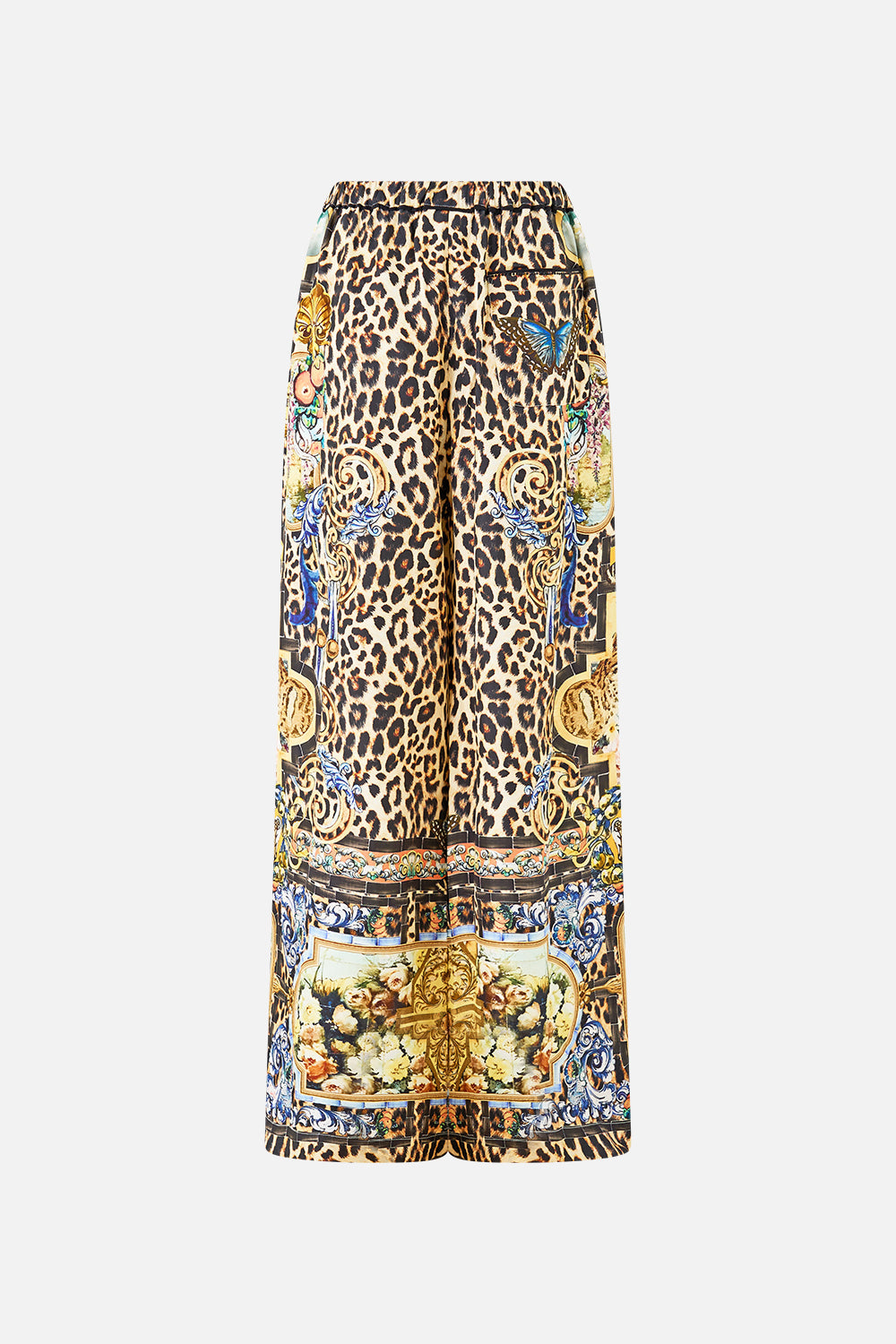 The CAMILLA FRILL NECK DRESS WITH HARDWARE DAUGHTERS OF DUENDE in our  print.
