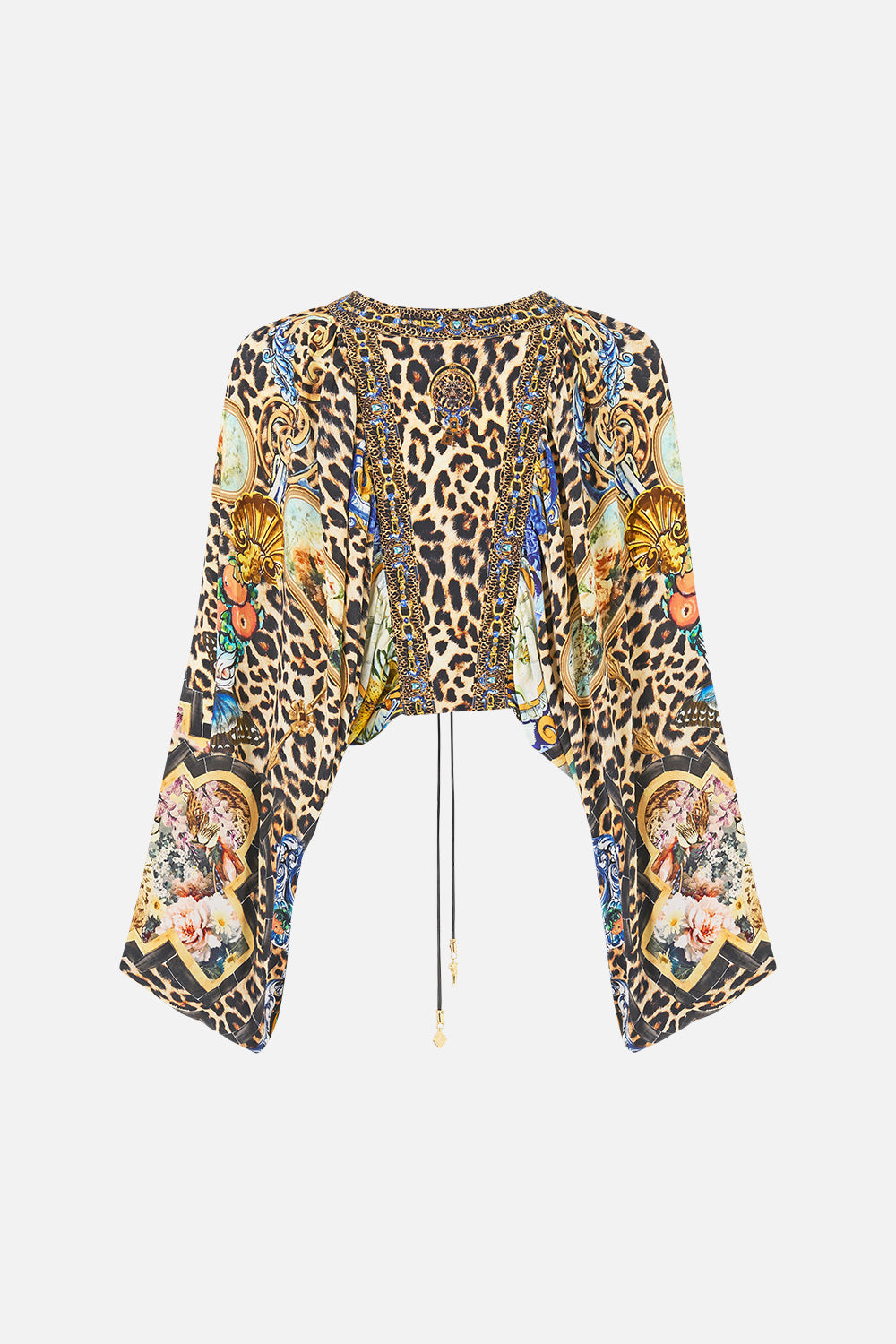 The CAMILLA SILK CHIFFON SHRUG MEET ME IN MALLORCA in our  print.