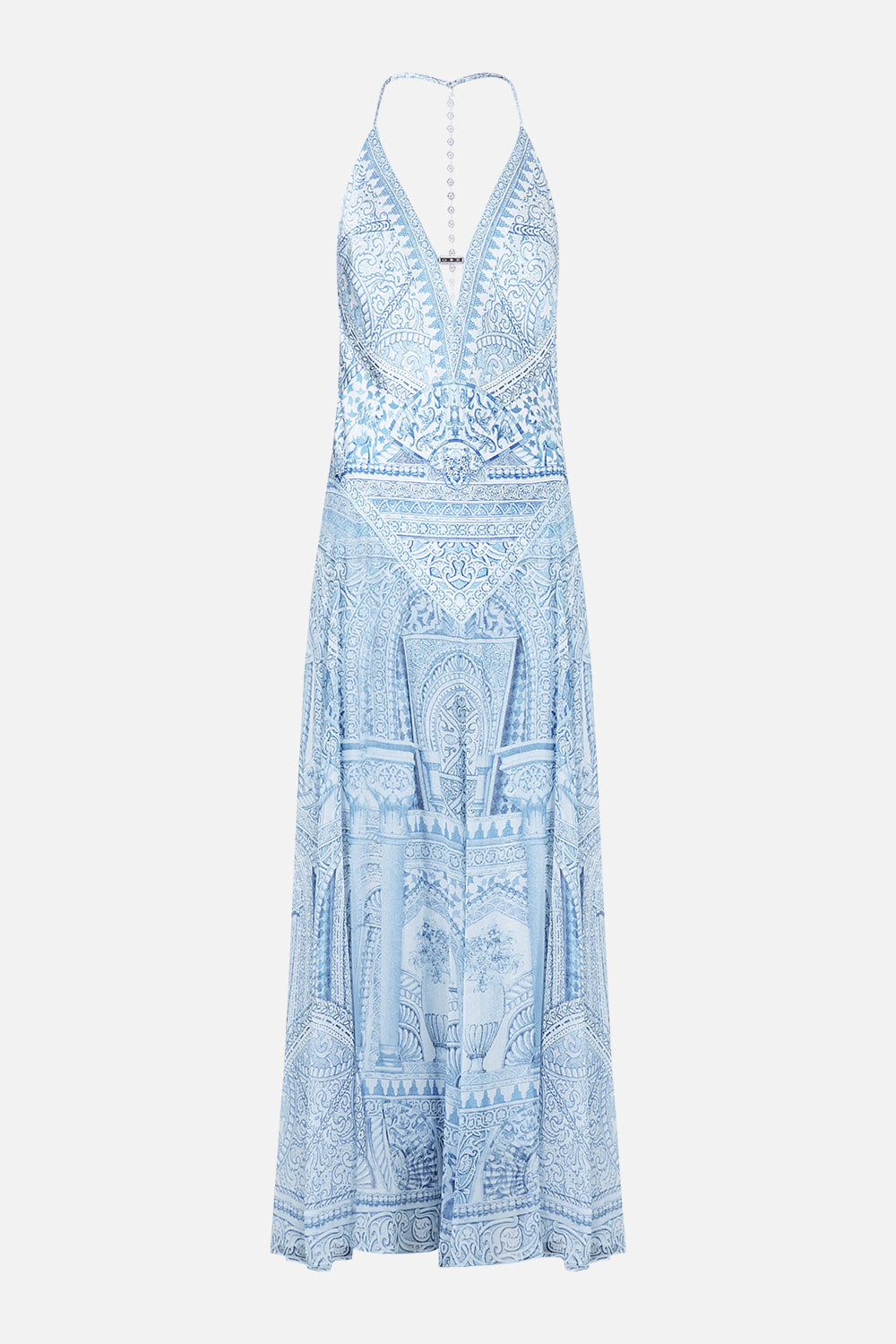 The CAMILLA JENNA BELTED MINI DRESS DENIM in our  print.