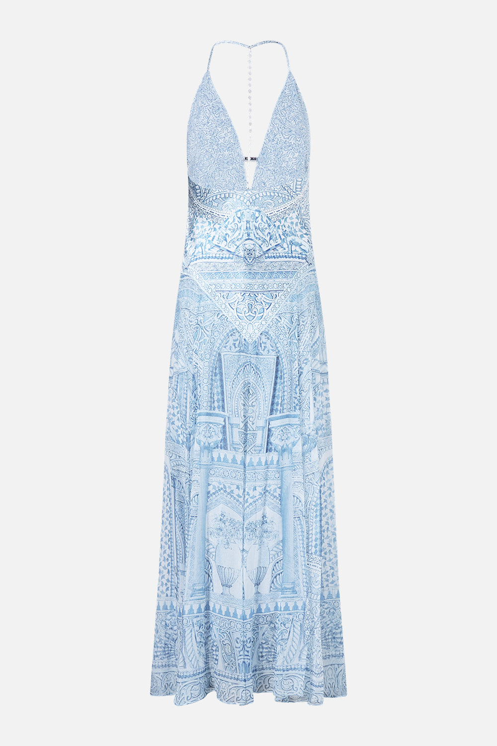 The CAMILLA JENNA BELTED MINI DRESS DENIM in our  print.