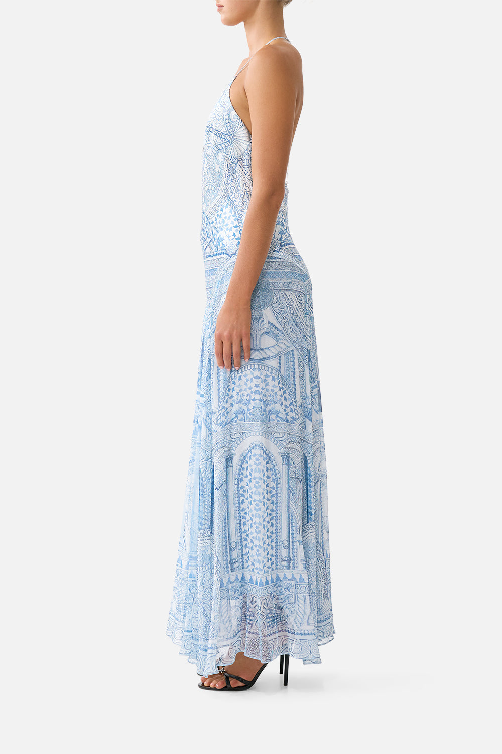 The CAMILLA JENNA BELTED MINI DRESS DENIM in our  print.