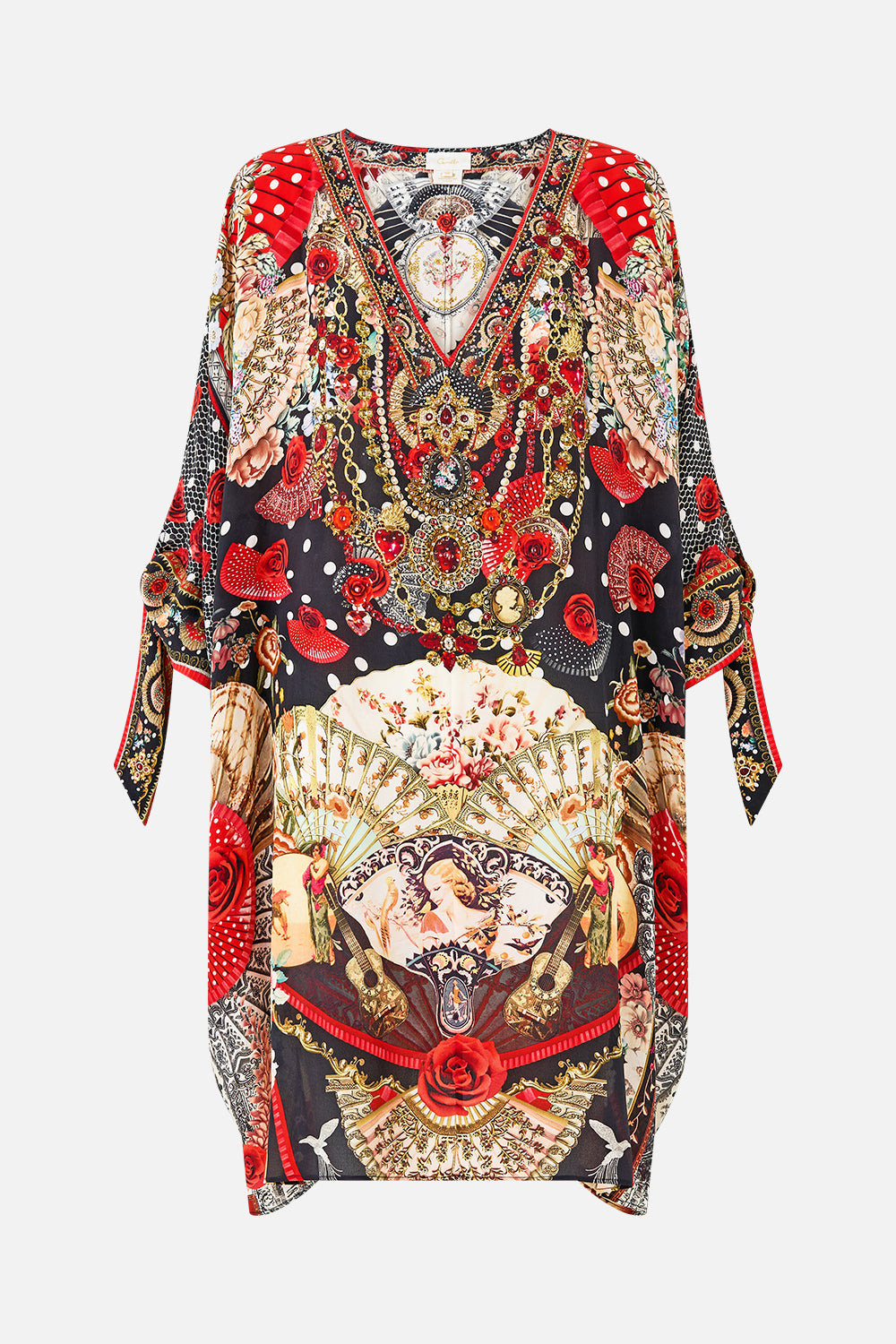 TIE SLEEVE SHORT V NECK KAFTAN DAUGHTERS OF DUENDE