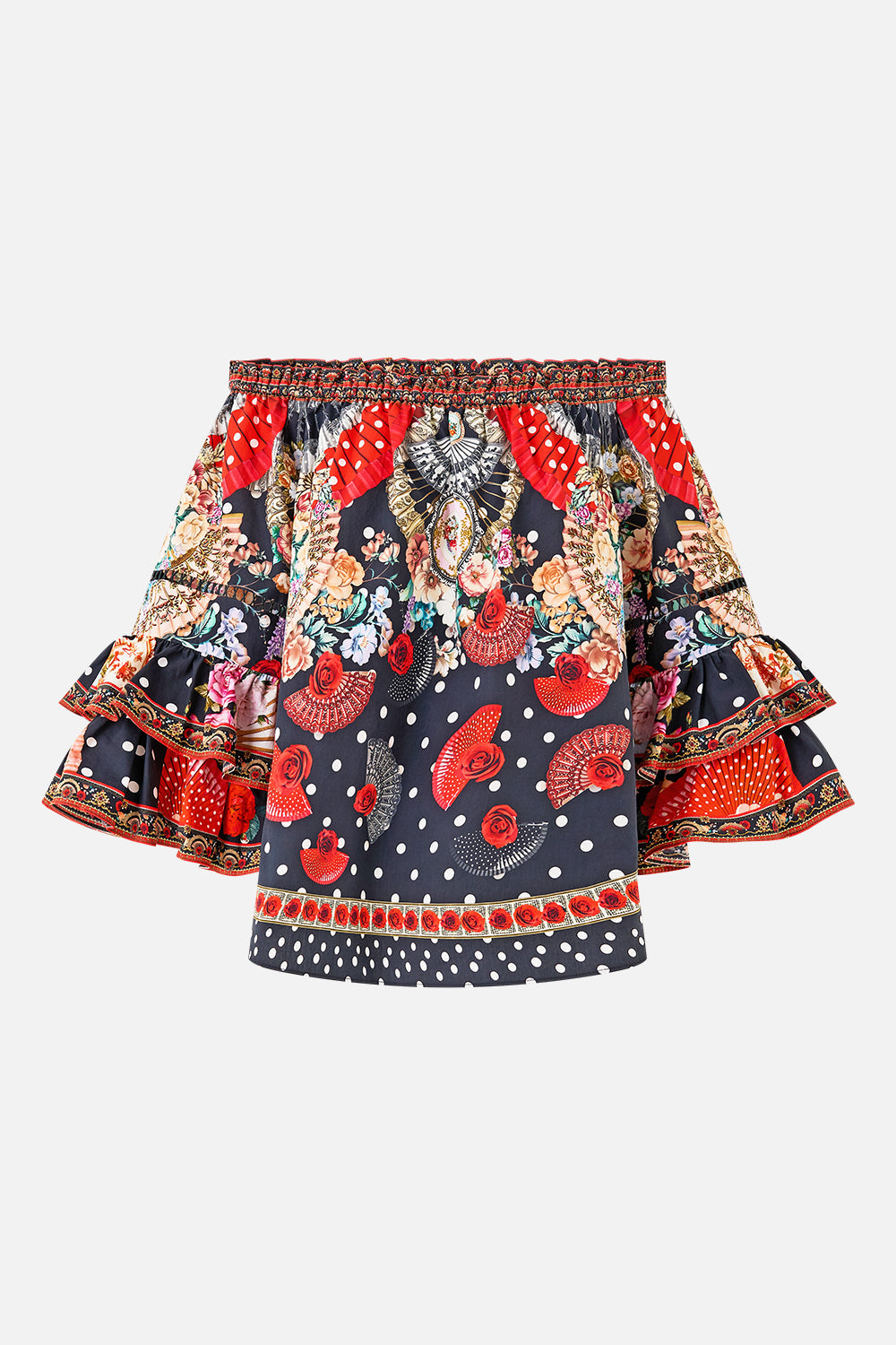 OFF SHOULDER TOP WITH FRILL SLEEVE DAUGHTERS OF DUENDE