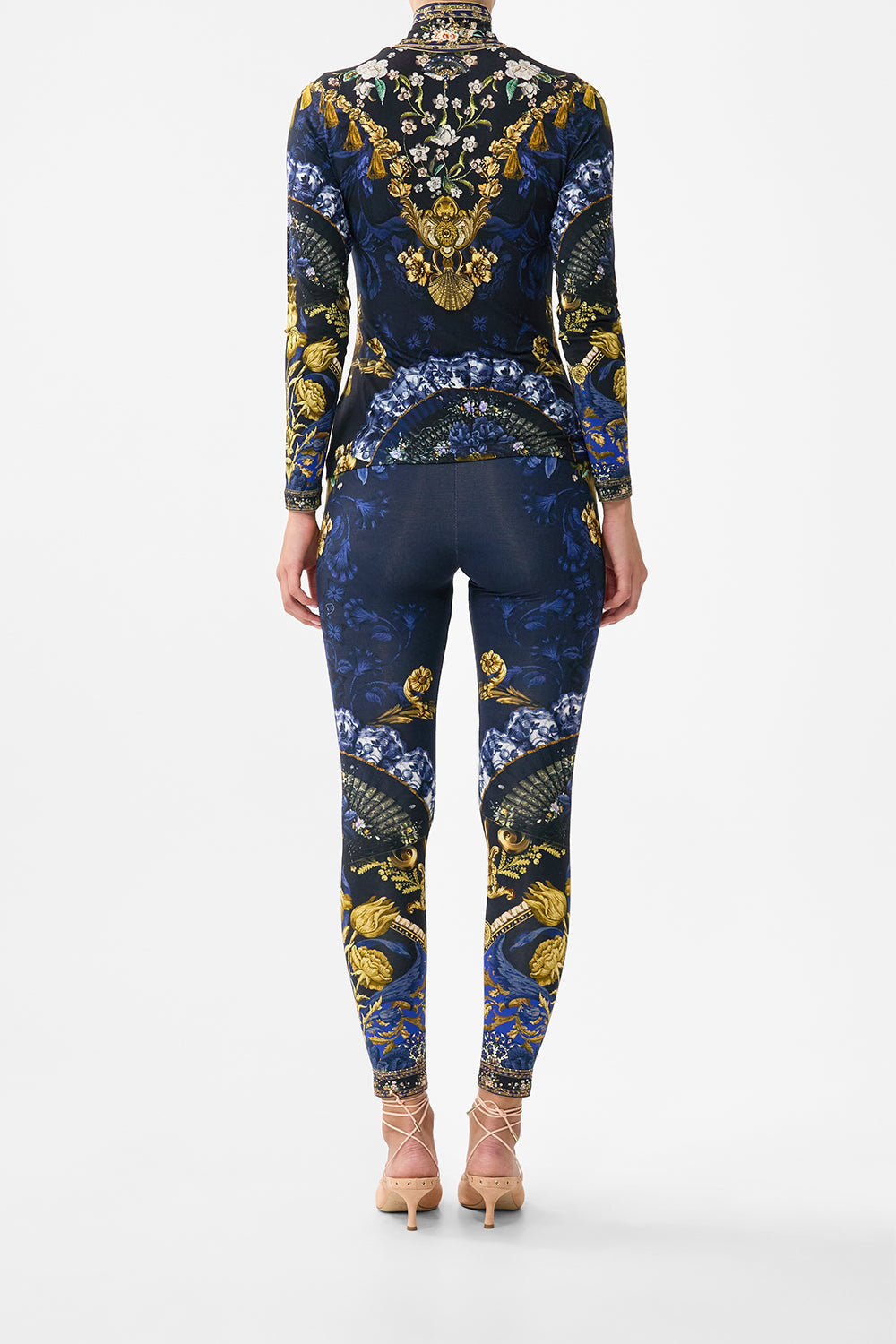 The CAMILLA SHORT SLEEVE CAMP COLLARED SHIRT MIDSUMMER MOSAICS in our  print.