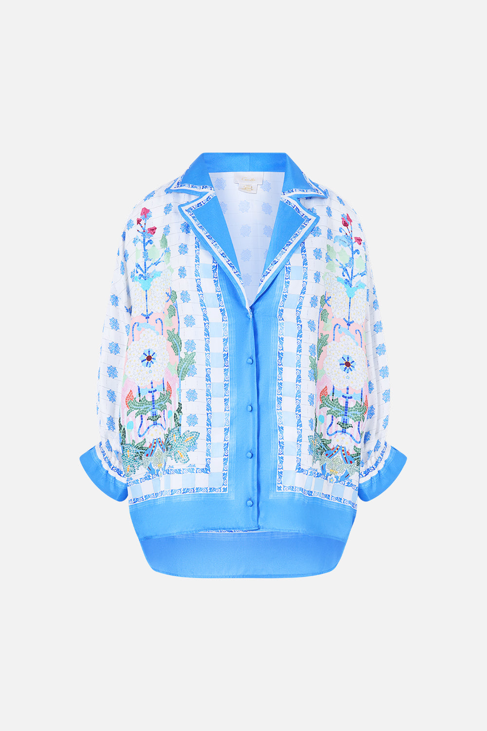The CAMILLA OFF SHOULDER TOP WITH FRILL SLEEVE DAUGHTERS OF DUENDE in our  print.