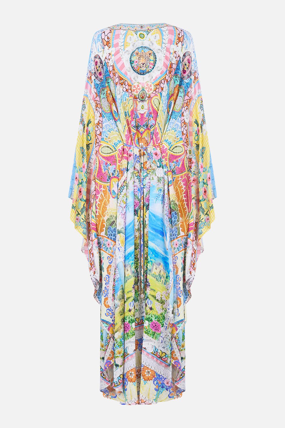 LONG KAFTAN WITH WAIST DETAIL NAVÀS NOUVEAU