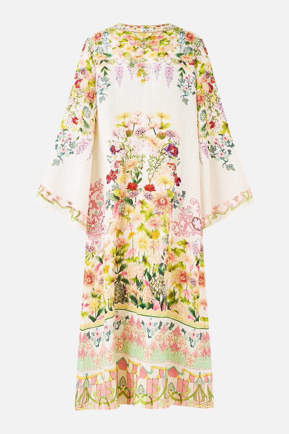 The CAMILLA WAISTBAND RUFFLE HEM SKIRT FLAMENCO FOLKLORE in our  print.