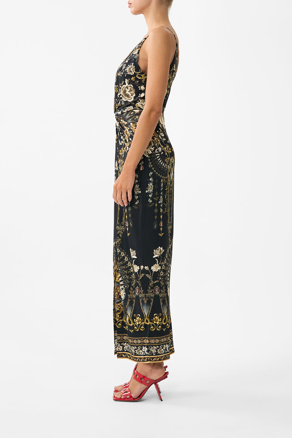 The CAMILLA TUCK FRONT SHORT MILLA IN SEVILLA in our  print.