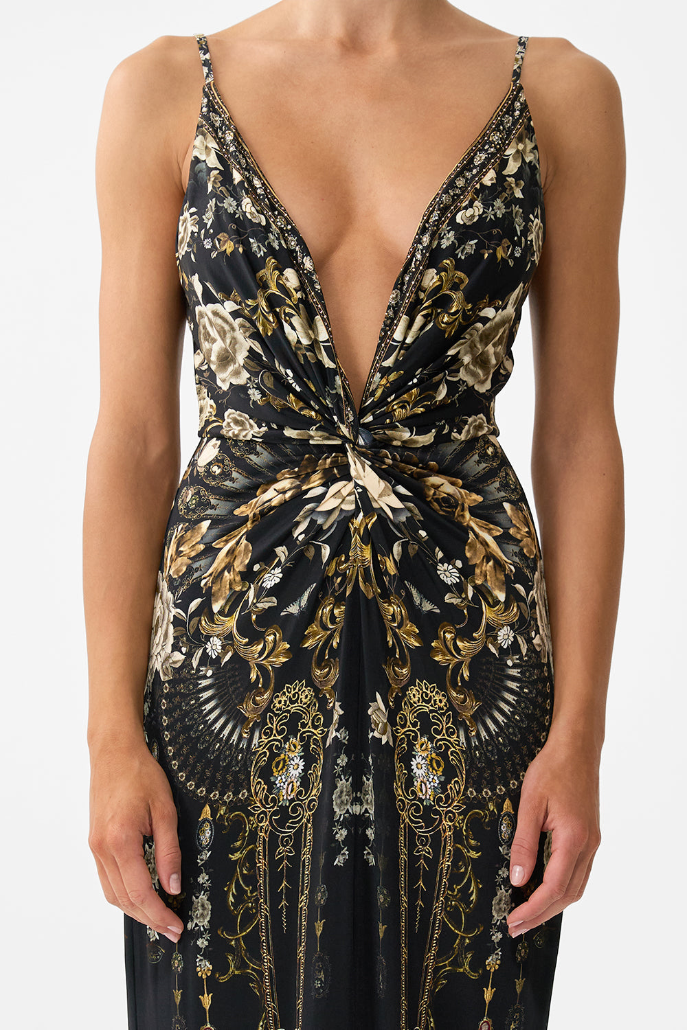 The CAMILLA TUCK FRONT SHORT MILLA IN SEVILLA in our  print.
