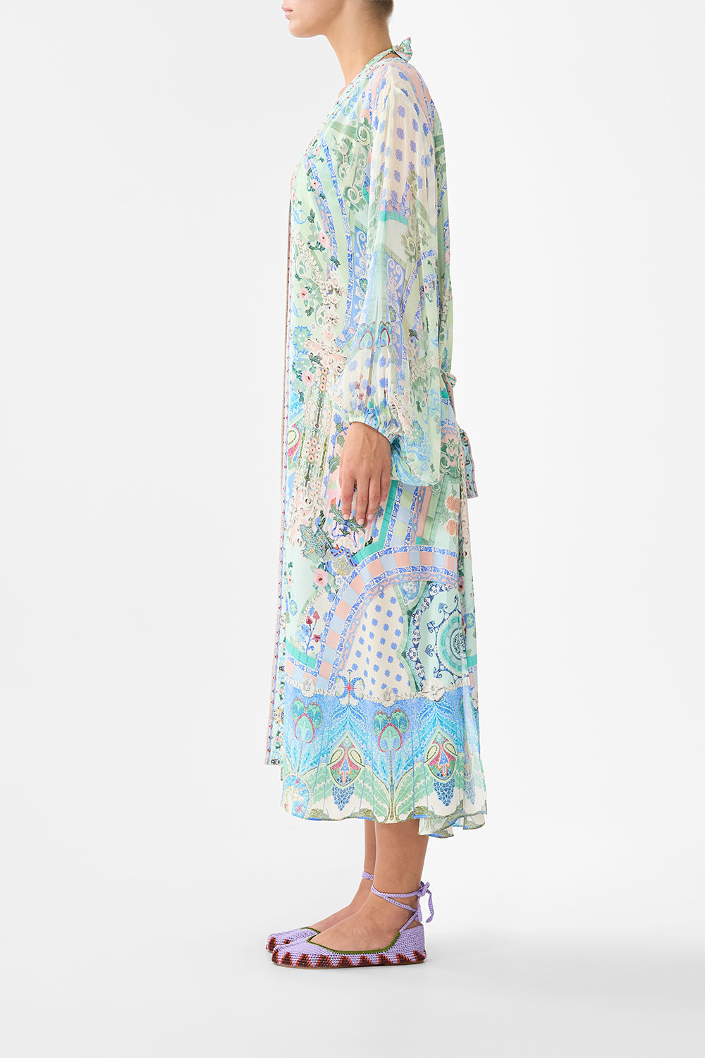 The CAMILLA BLAZER WITH FRINGING FLAMENCO FOLKLORE in our  print.