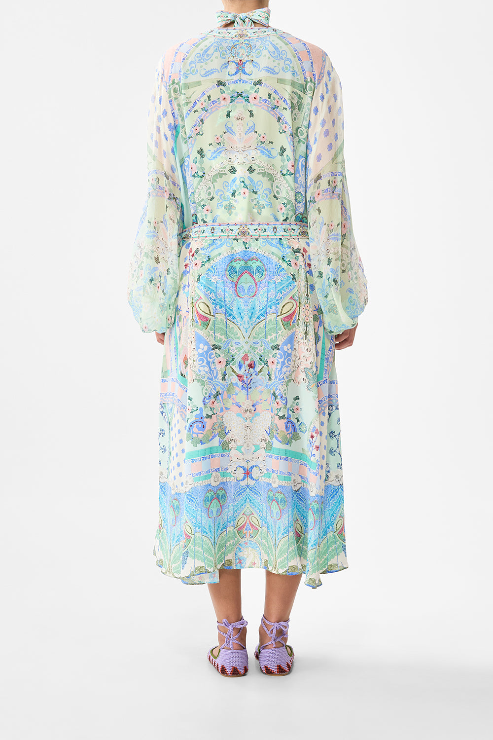 The CAMILLA BLAZER WITH FRINGING FLAMENCO FOLKLORE in our  print.