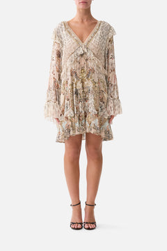 TIERED SWING MINI DRESS ARANJUEZ ANIMALIA