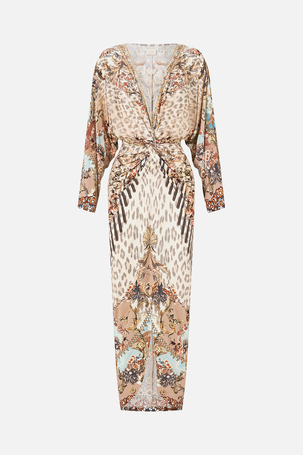 The CAMILLA WOVEN SHORT SARONG WITH TASSELS DE NADA GRANADA in our  print.