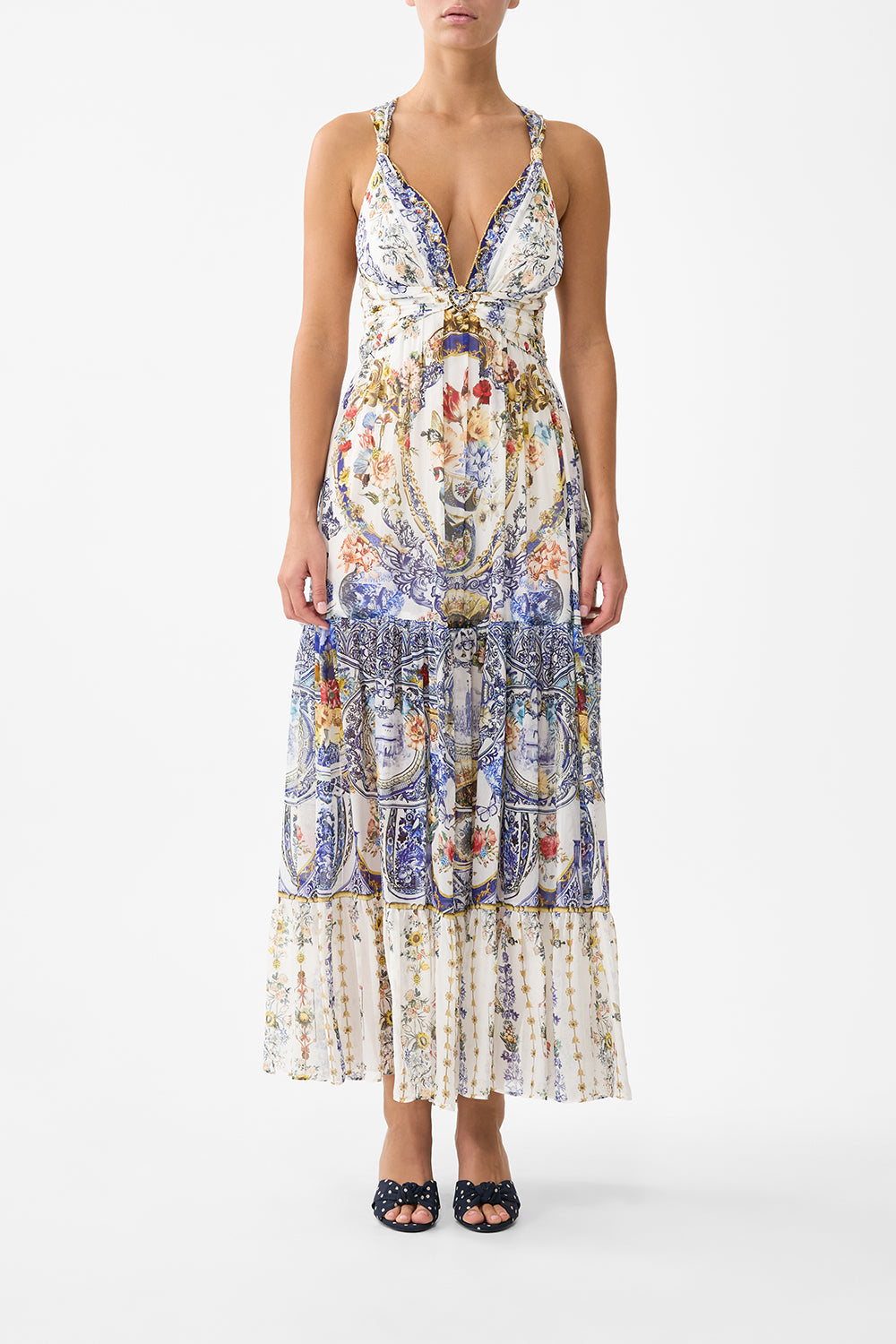 The CAMILLA DOUBLE BREASTED SHORT SLEEVE JACKET MILLA IN SEVILLA in our  print.