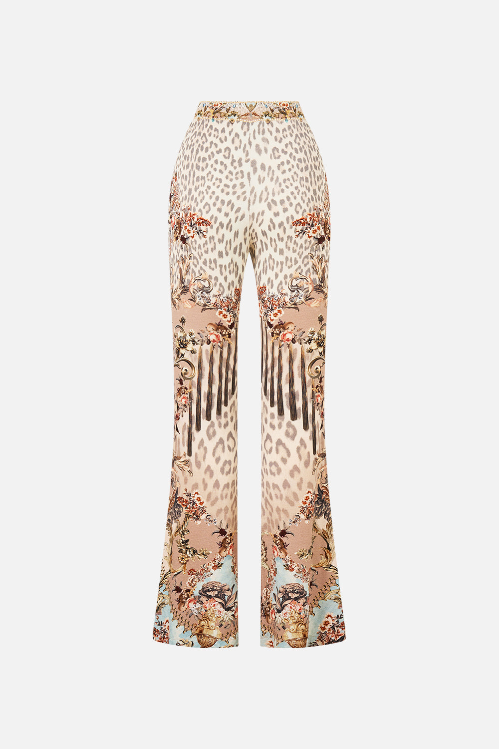 HIGH WAISTED FLARED TROUSER ARANJUEZ ANIMALIA