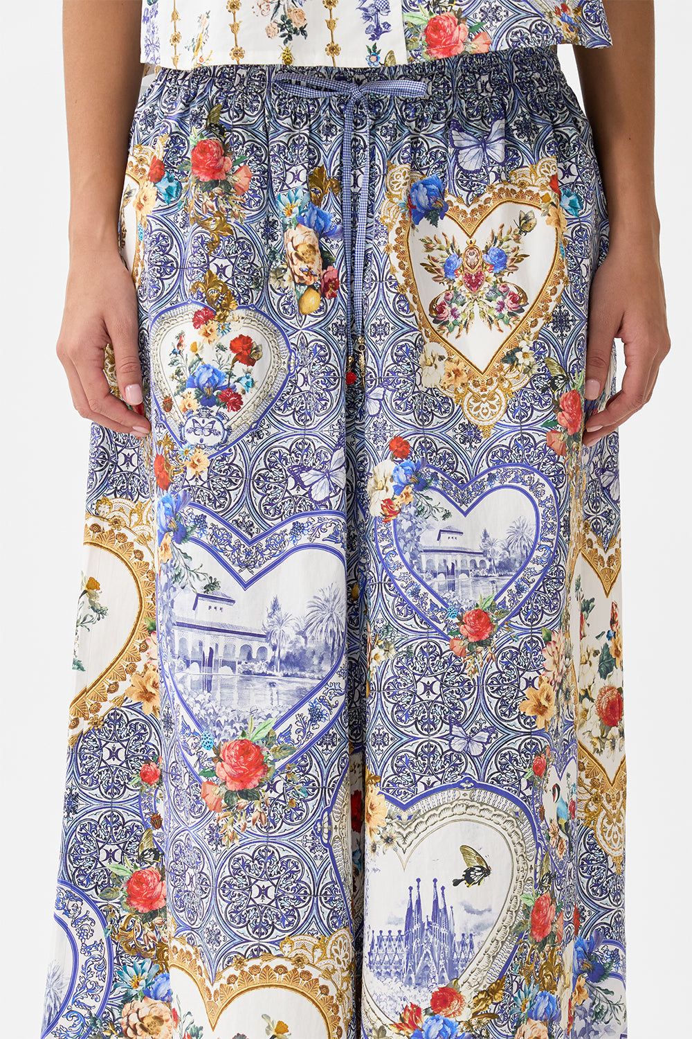 WIDE LEG ELASTIC WAIST PANT THE POTTERY PARLOUR