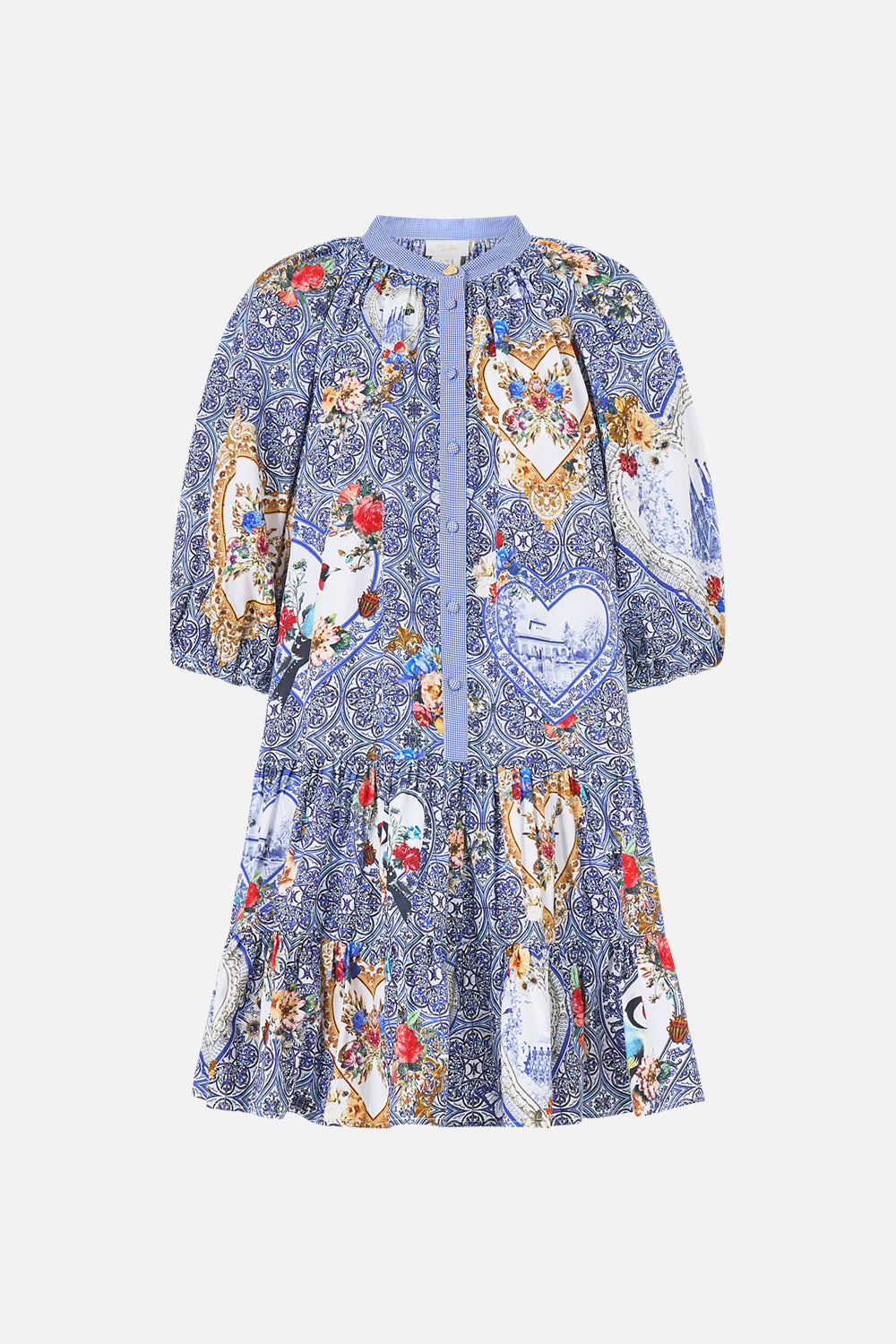 PUFF SLEEVE SHIRT DRESS THE POTTERY PARLOUR