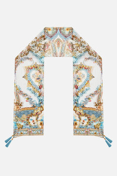 LONG SILK CRINKLE CHIFFON SCARF SEVILLE SWEETHEART