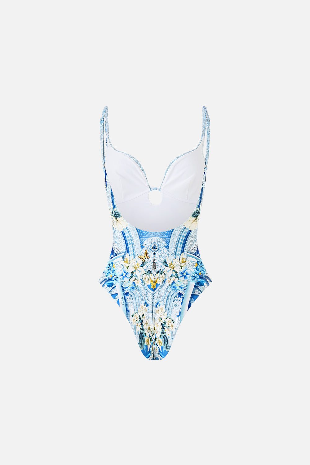 The CAMILLA SHORT SLEEVE CABANA SHIRT A TILED WONDERLAND in our  print.