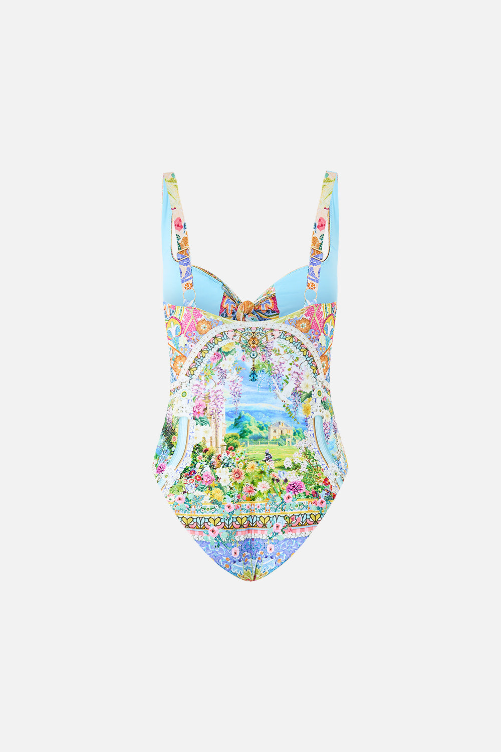 The CAMILLA SHORT SLEEVE CABANA SHIRT THE HUM OF THE ALHAMBRA in our  print.