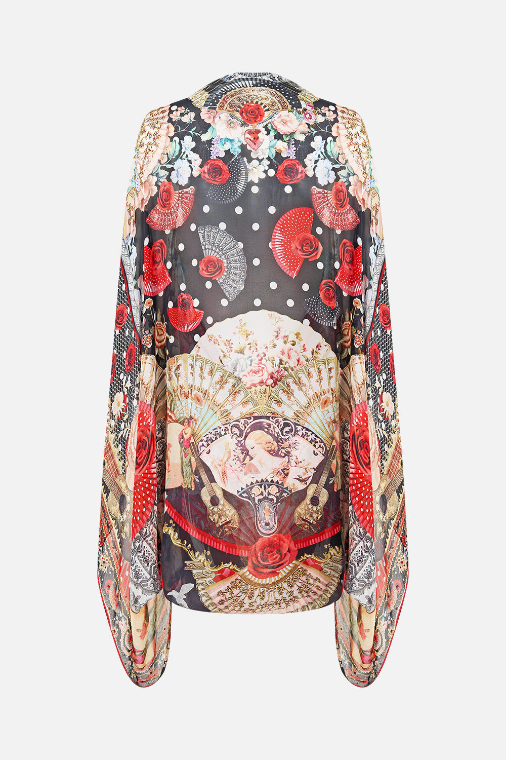 The CAMILLA ROUND NECK KAFTAN SACRAMENTE in our  print.