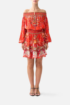 OFF SHOULDER SHORT DRESS OLÉ OLÉ