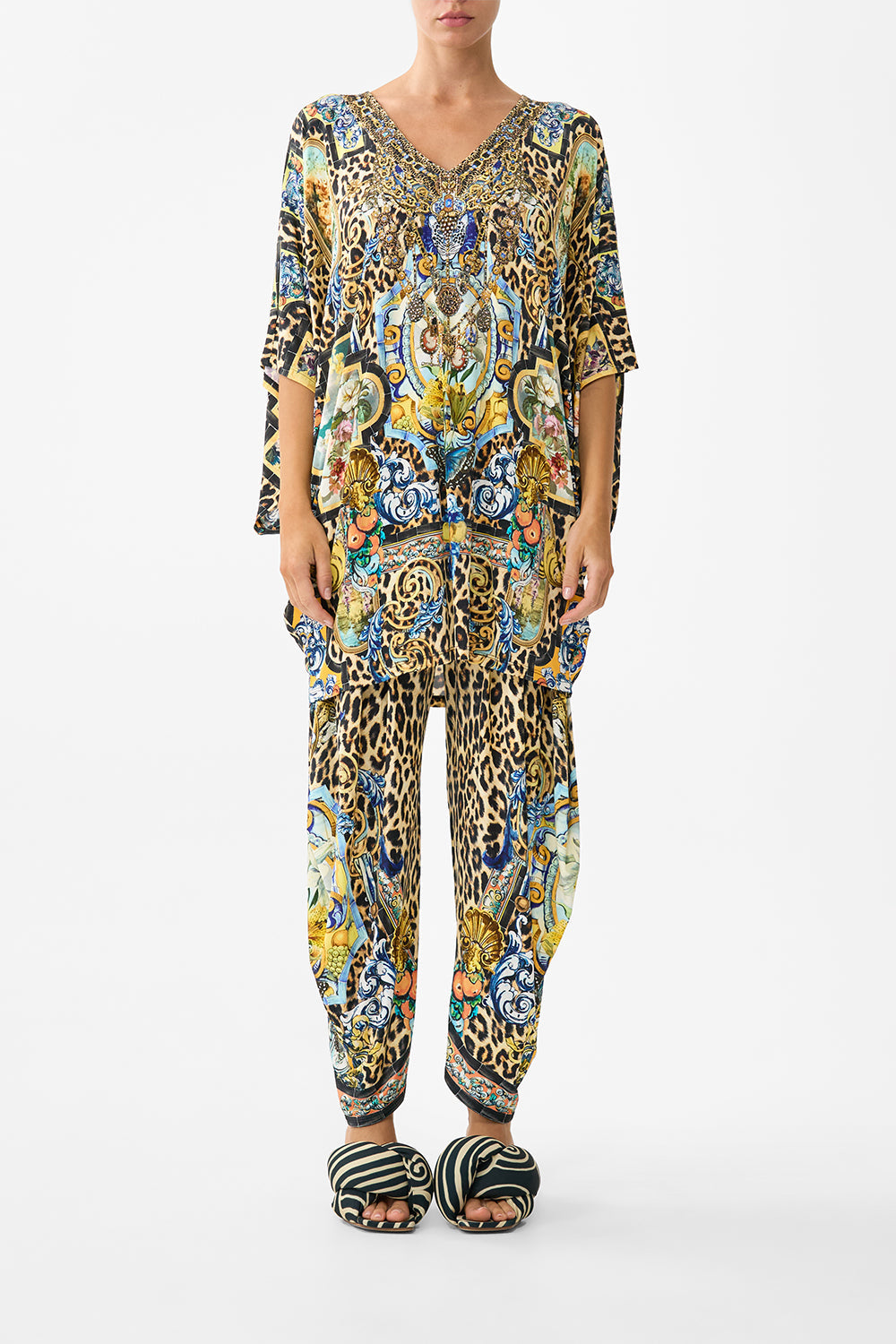 The CAMILLA BACK DETAIL JERSEY DRESS MUSEUM MEMOIRS in our  print.
