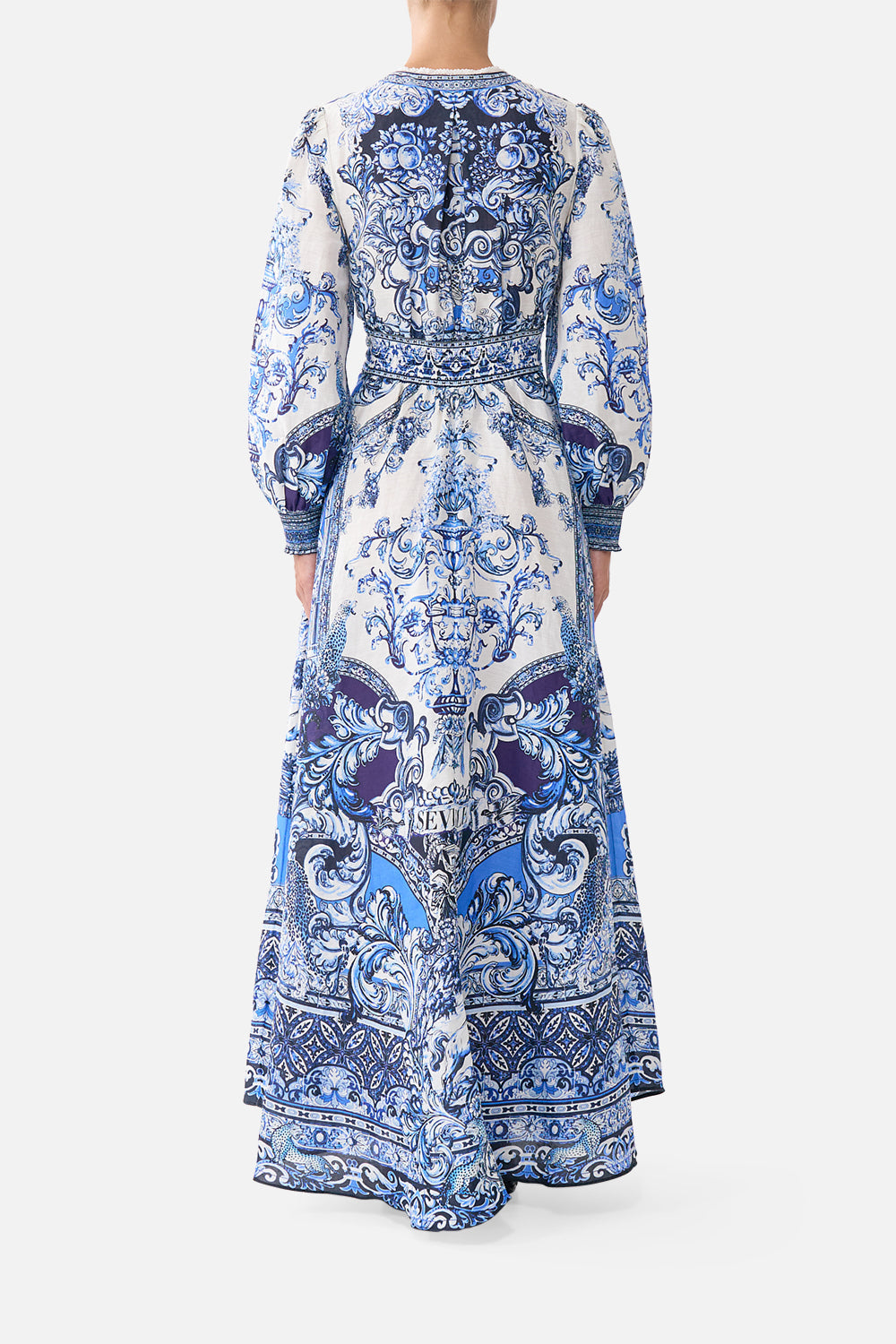 The CAMILLA AMANDA FLARE JEAN WITH HARDWARE DETAIL DENIM in our  print.