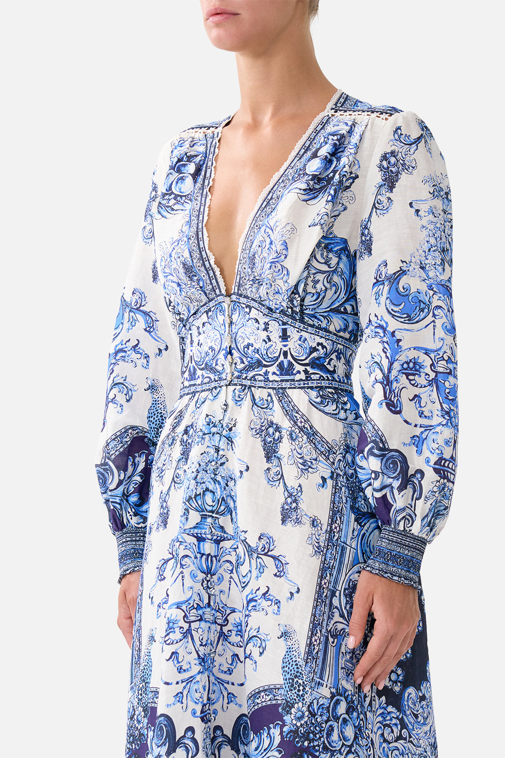 The CAMILLA LAYER WITH CENTRE BACK PANEL HOWDY GAUDI in our  print.