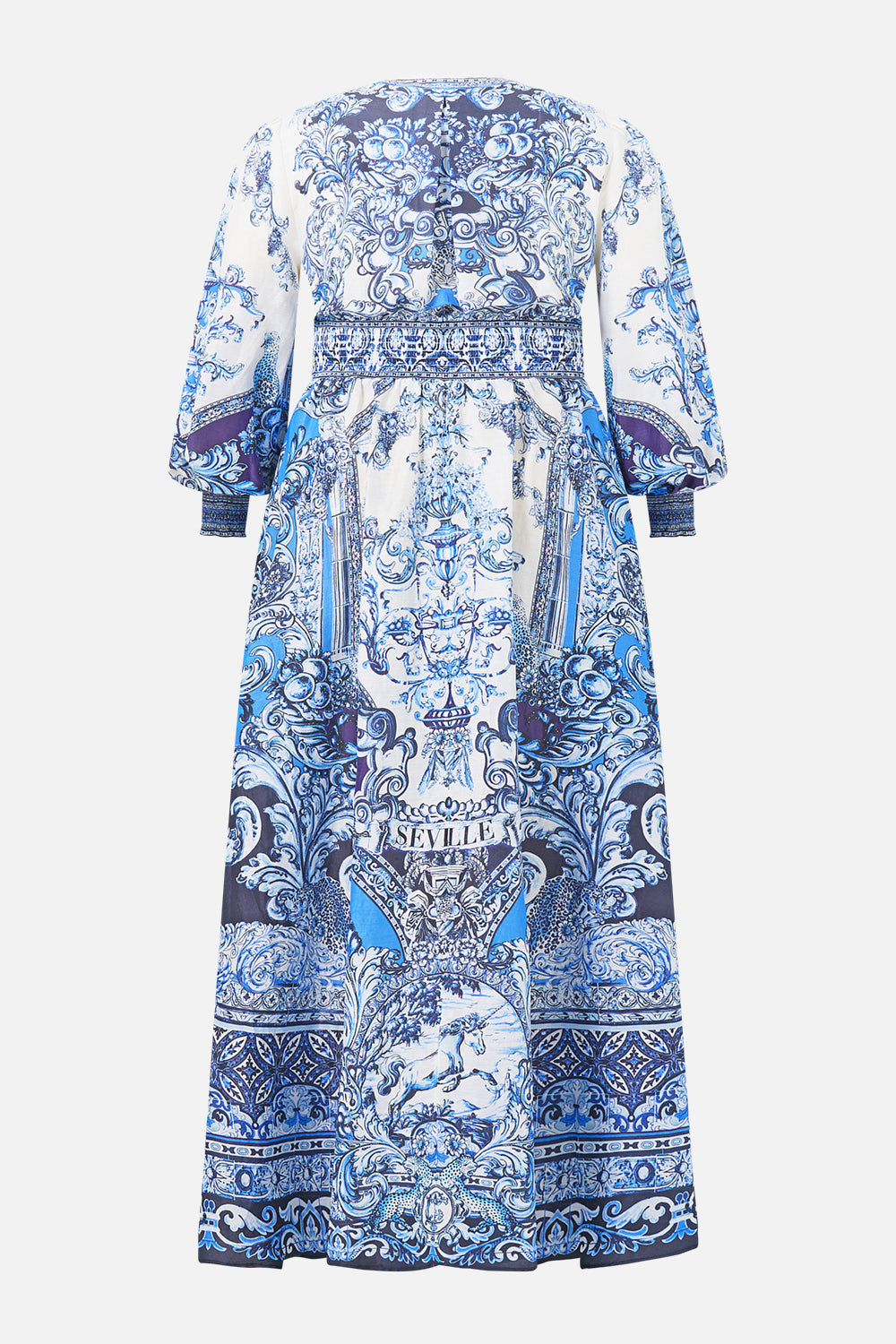 The CAMILLA LAYER WITH CENTRE BACK PANEL HOWDY GAUDI in our  print.