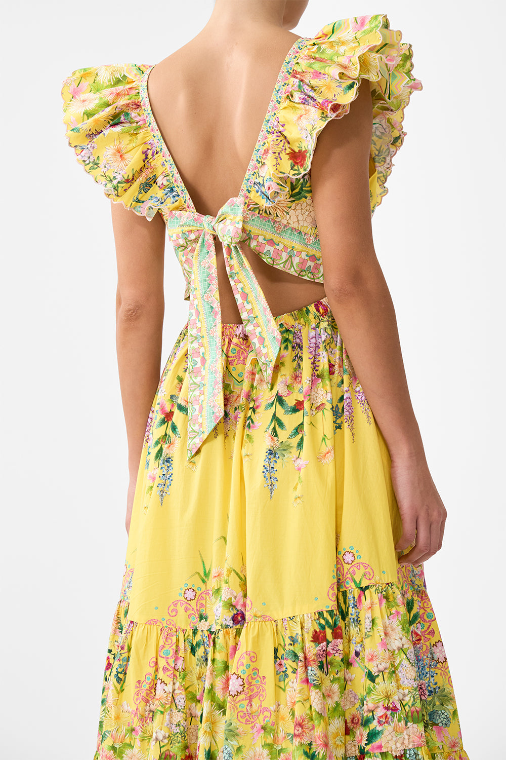 TIERED DRESS WITH NECK FRILL LADY LIMONADA