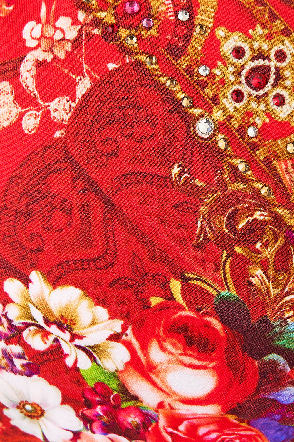 The CAMILLA WAIST TIE SHIRT DRESS A TASTE FOR LACE in our  print.