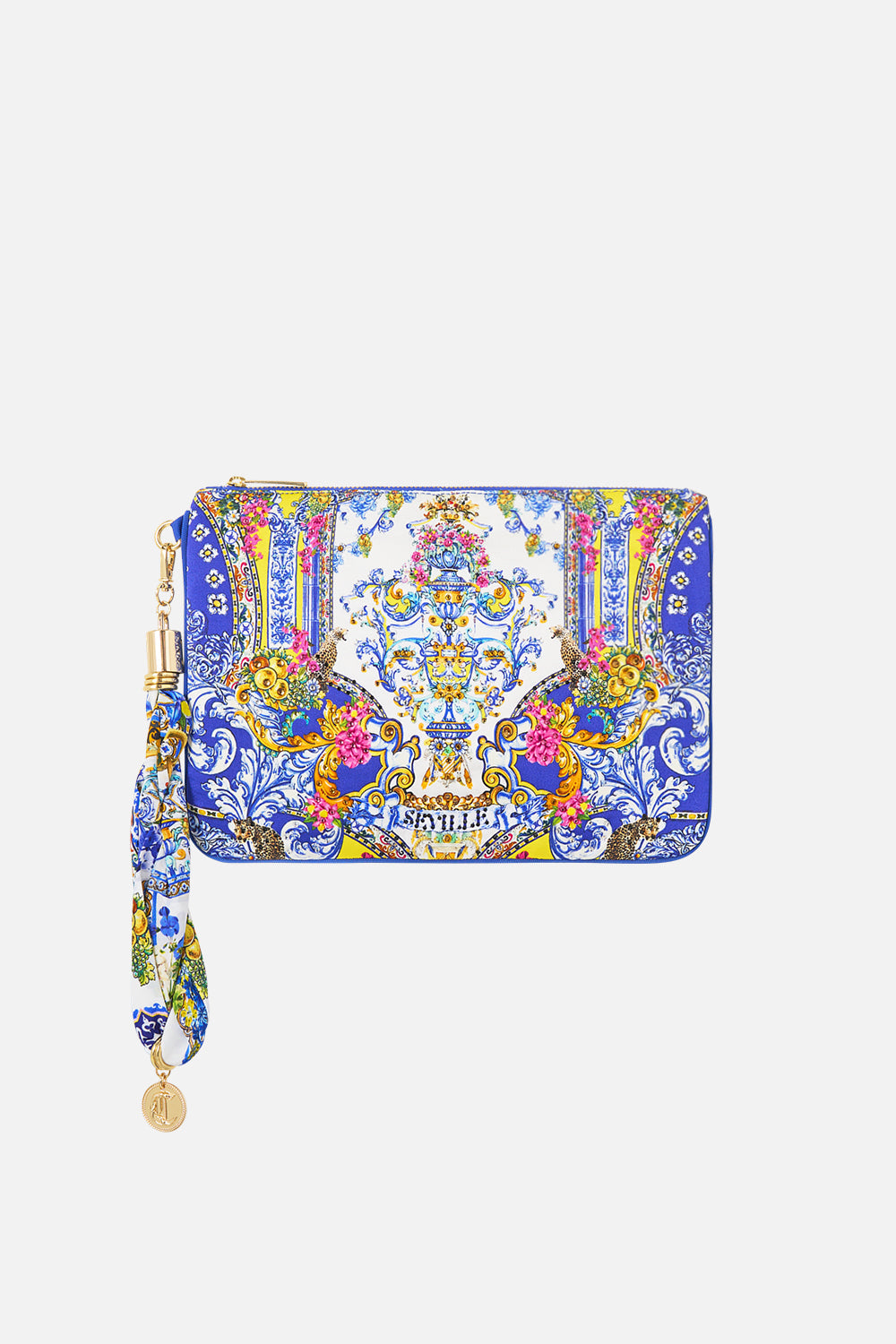 The CAMILLA EYELET WRAP LONG SARONG W TIE WAIST BUTTERFLY BOHEMIA in our  print.