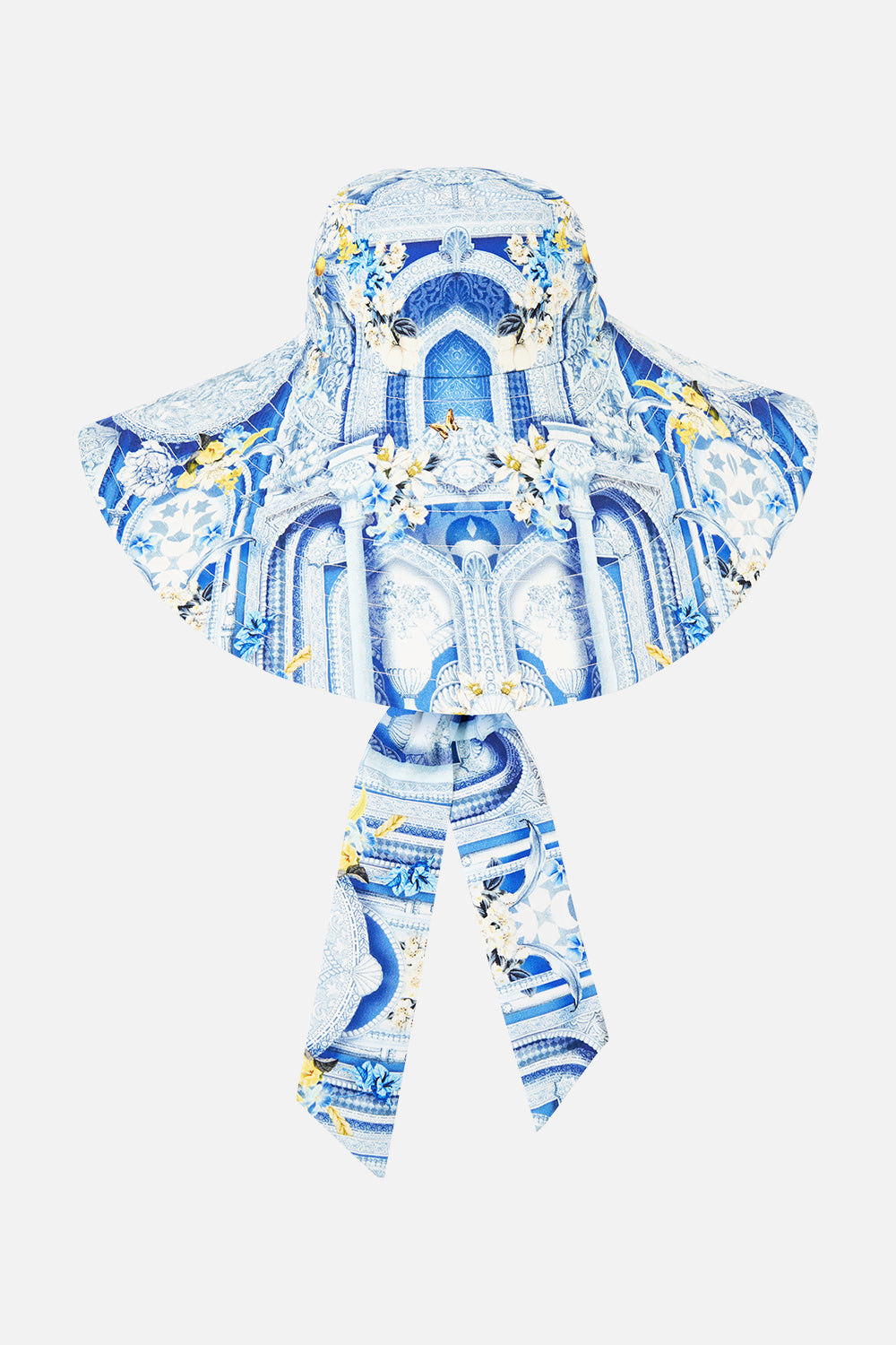 WIDE BRIM BUCKET HAT WITH TIE DE NADA GRANADA