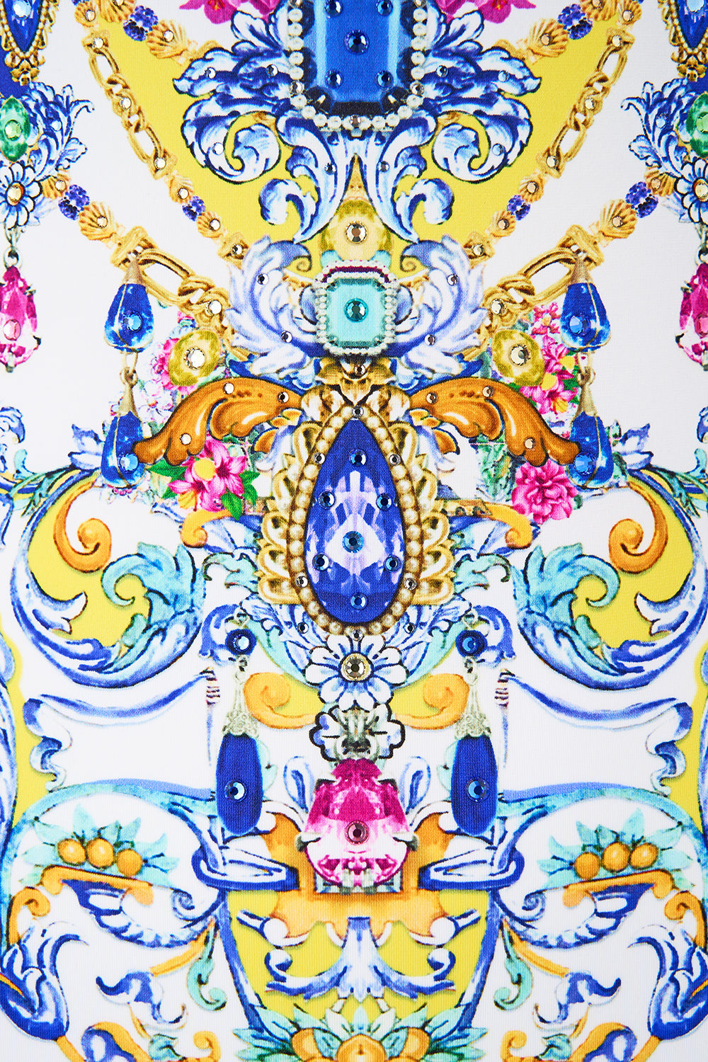 The CAMILLA JERSEY TANK DRESS CERAMIC PANORAMIC in our  print.