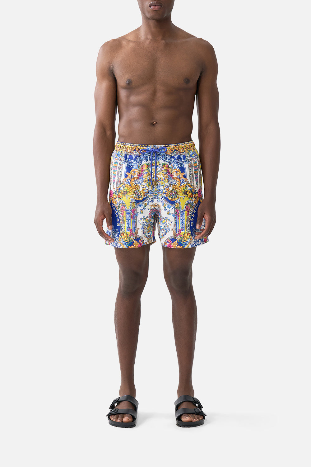The CAMILLA ROUND NECK KAFTAN LEOTIGRA LAND in our  print.