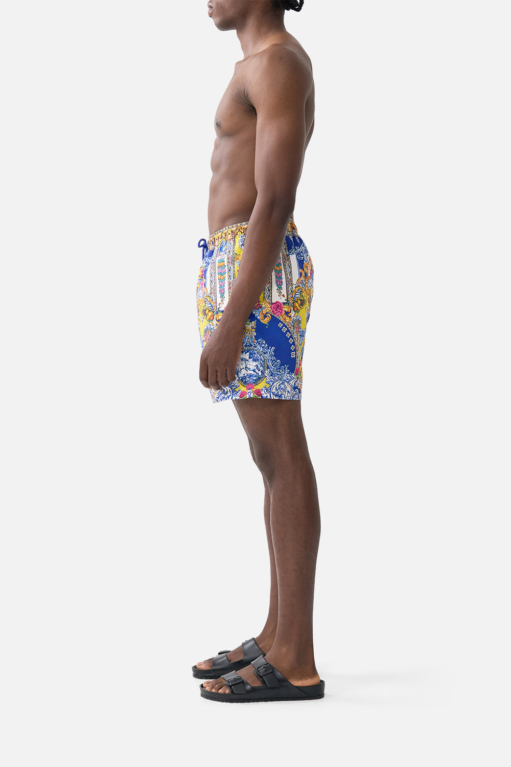 The CAMILLA LARGE CRYSTALLED SILK SQUARE SCARF LEOTIGRA LAND in our  print.