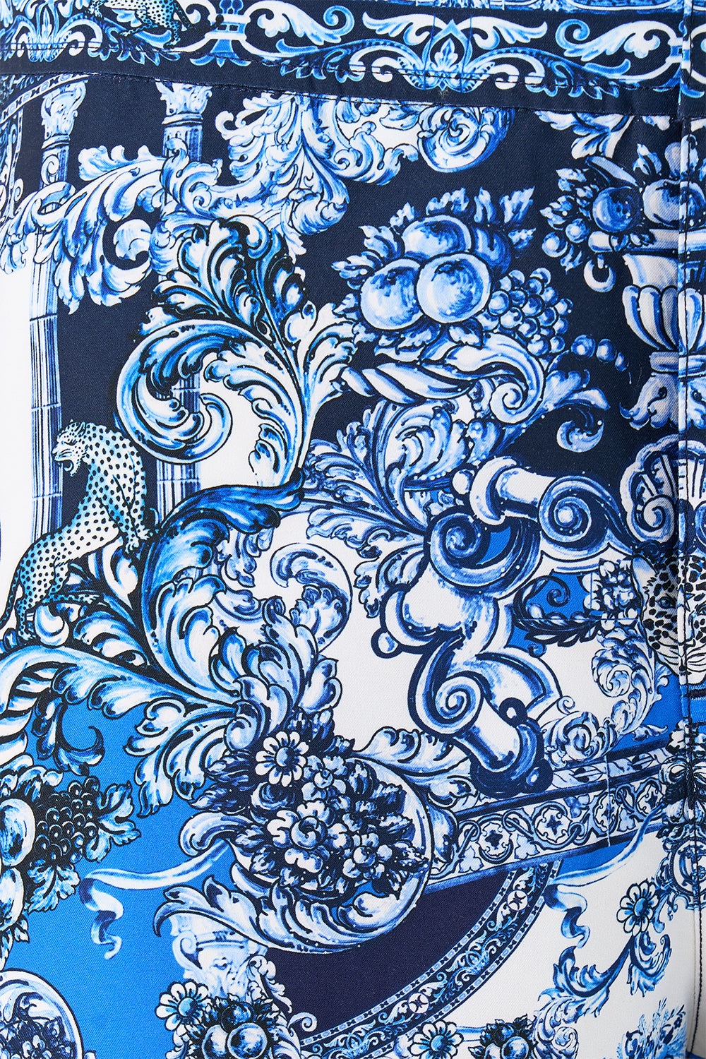 The CAMILLA SCARF BELT WIDE LEG PANT DANDELION SKIES in our  print.