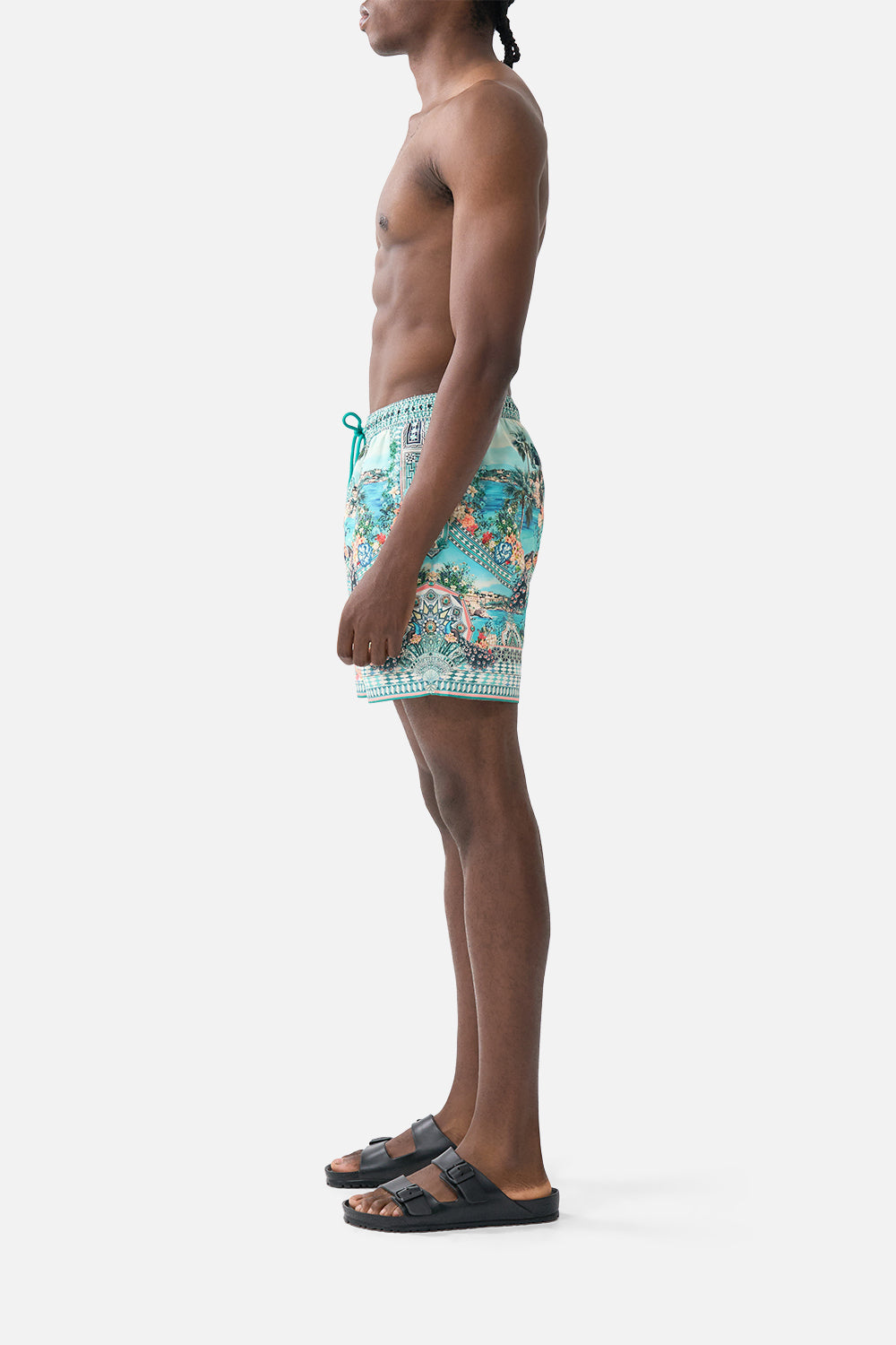 The CAMILLA LACE SPLICE ONE SHOULDER TOP LACED WITH LOVE in our  print.