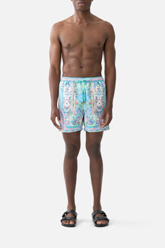 MID LENGTH BOARDSHORT WITH ELASTIC WAIST MIDSUMMER MOSAICS