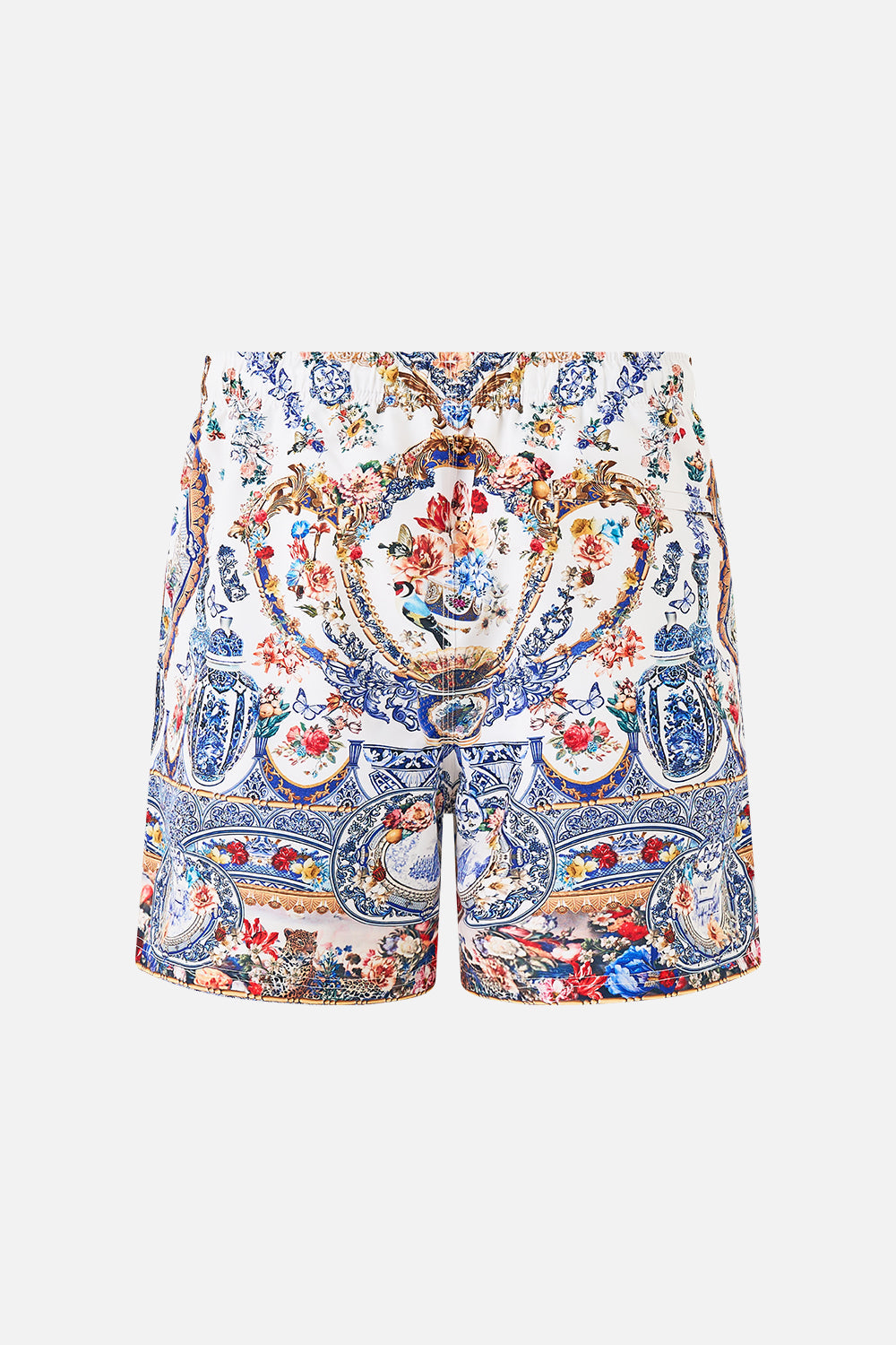 The CAMILLA SHAPED WAISTBAND DRESS WITH FLUTTER SLEEVES PALACE ZOOLOGY in our  print.