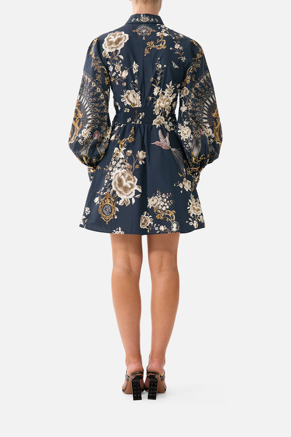 SHORT WAIST TIE SHIRT DRESS FLAMENCO FOLKLORE