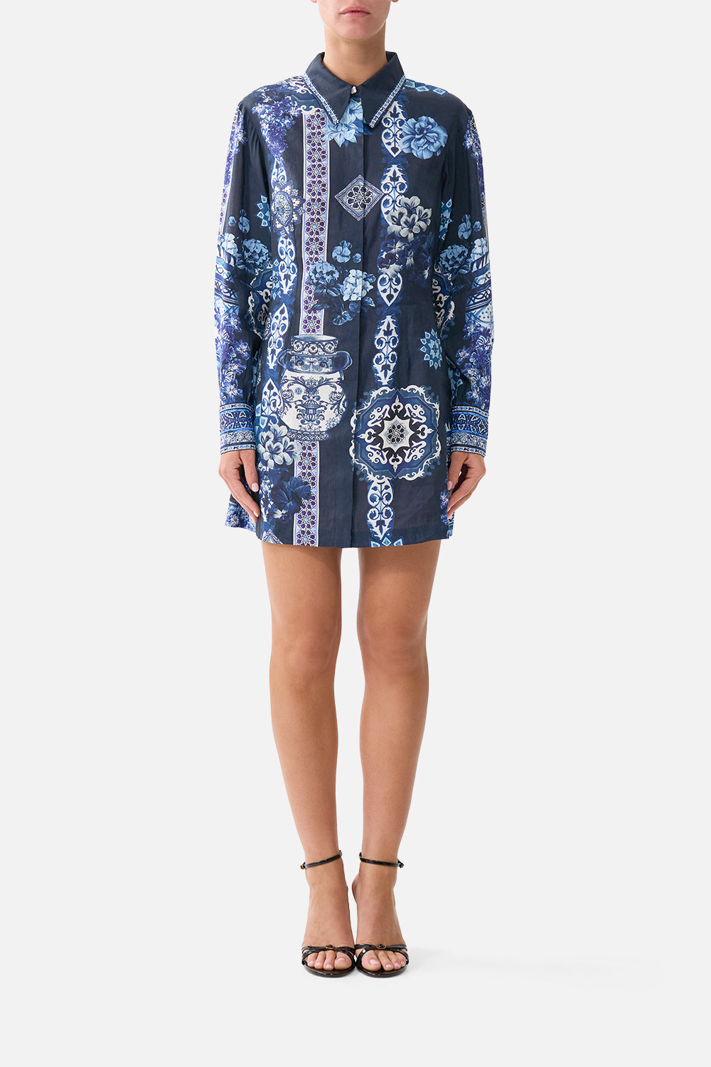 The CAMILLA JERSEY TURTLENECK FIESTA, SIESTA, REPEAT in our  print.