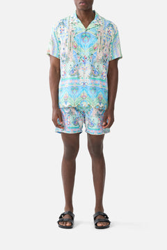 SHORT SLEEVE CAMP COLLARED SHIRT MIDSUMMER MOSAICS