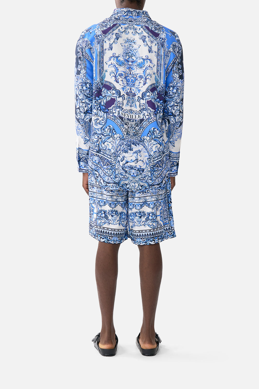 The CAMILLA LONG SLEEVE TIERED SHORT DRESS MAGIC OF THE MERCADO in our  print.